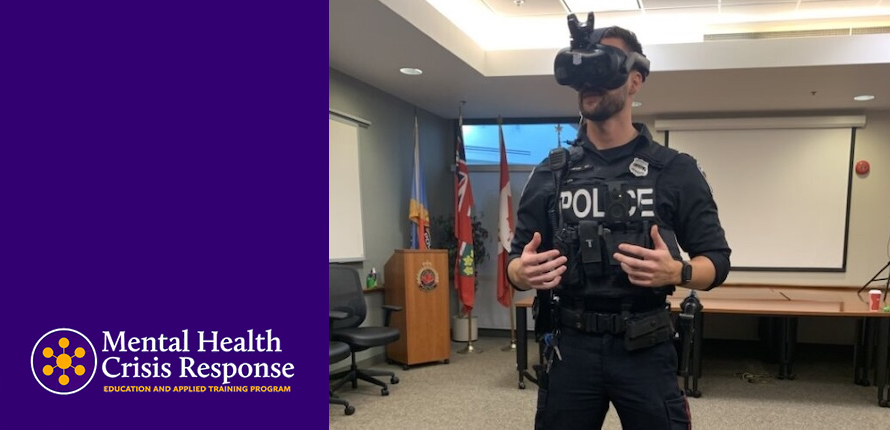 Police Officer in Virtual Reality headset