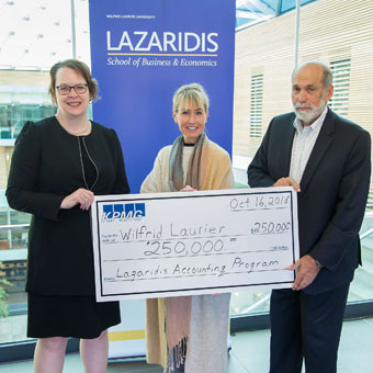 KPMG renews commitment to Lazaridis accounting program at Laurier with a donation of $250,000