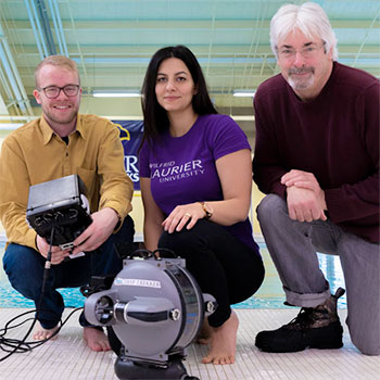 Laurier researchers take deep dive into northern lakes with underwater drone